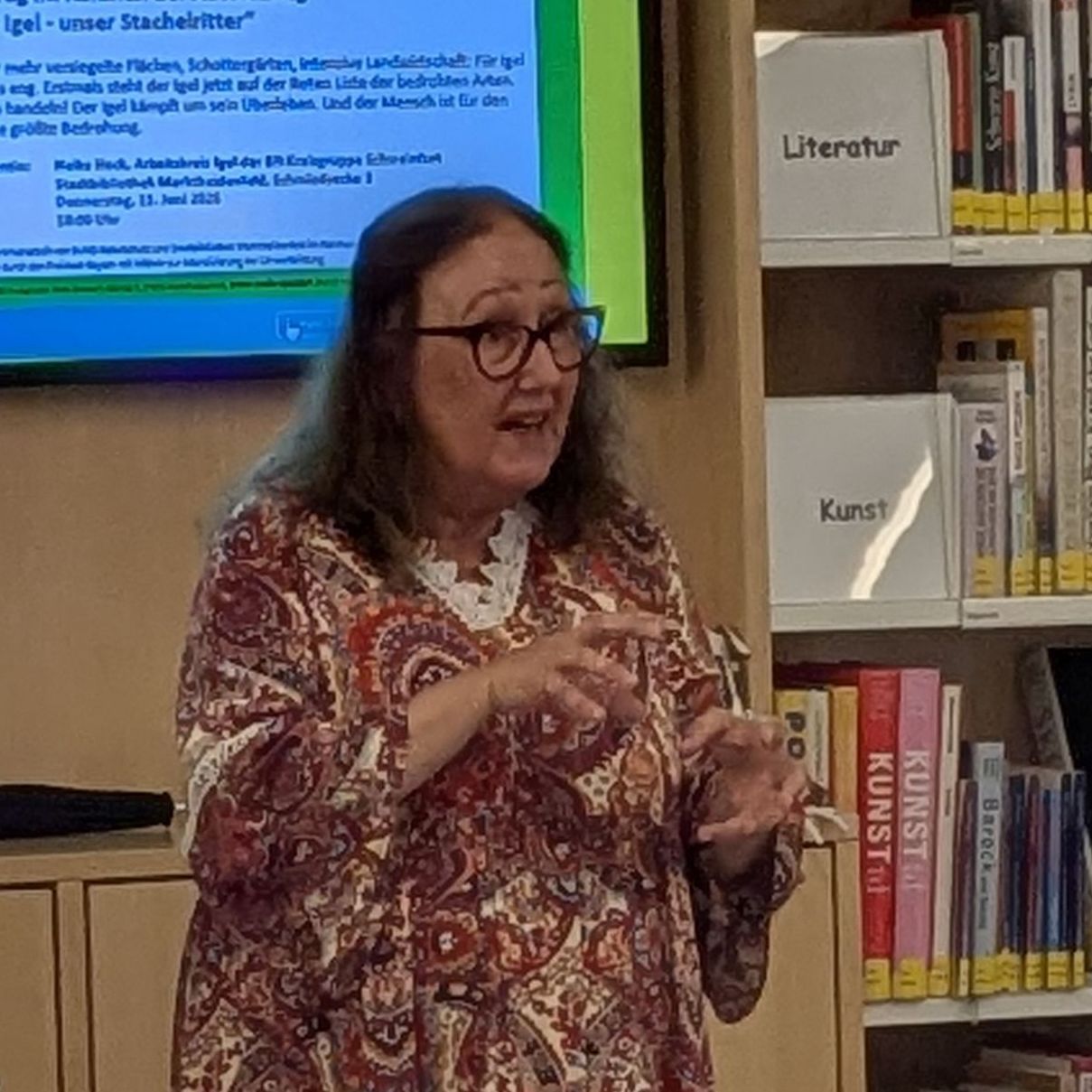 Heike Heck von der Igelgruppe Schweinfurt, Foto Conni Schlosser