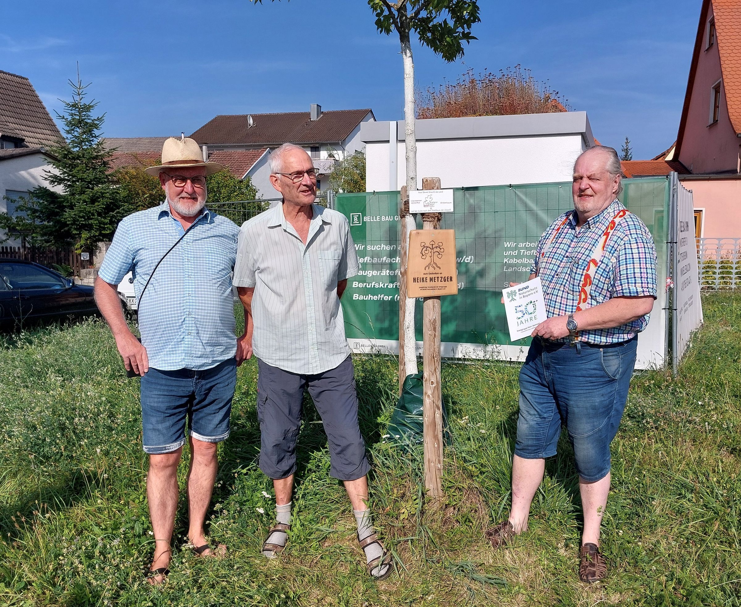 Im Bild Erwin Scheiner, Alfred Dill (Stellv. OG-Vorsitzender, Markus Metzger), Foto Ortsgruppe