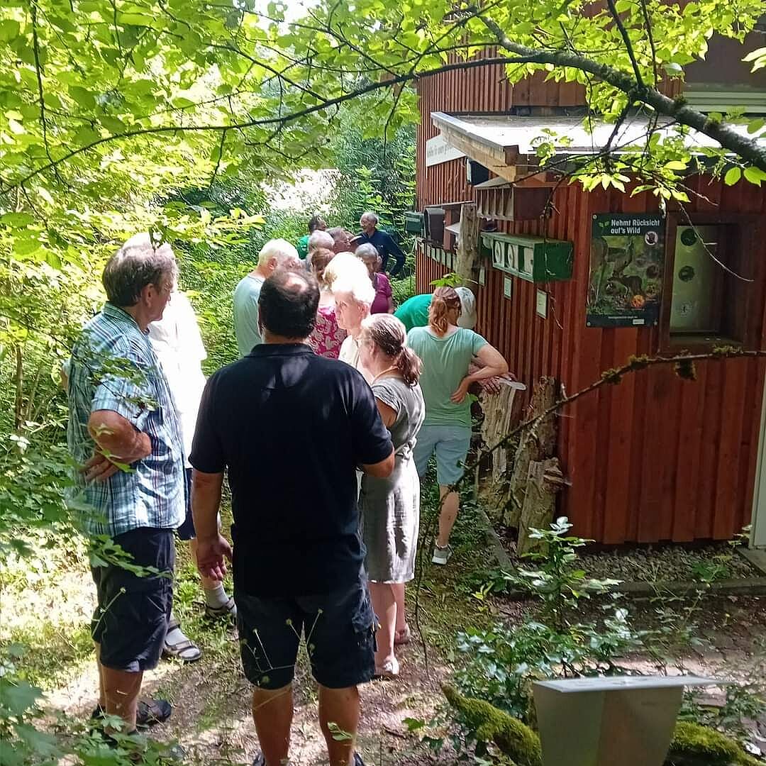 Sommerfest, bei der Führung der Vogelschützer, Foto Walter Gleichmann