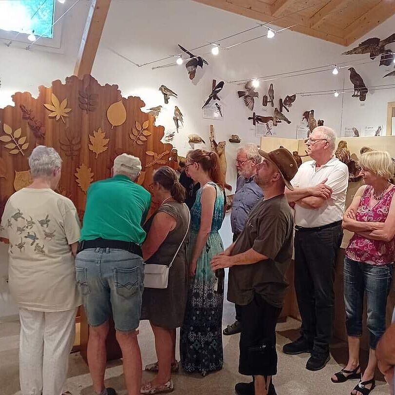 Sommerfest, bei der Führung der Vogelschützer, Foto Walter Gleichmann