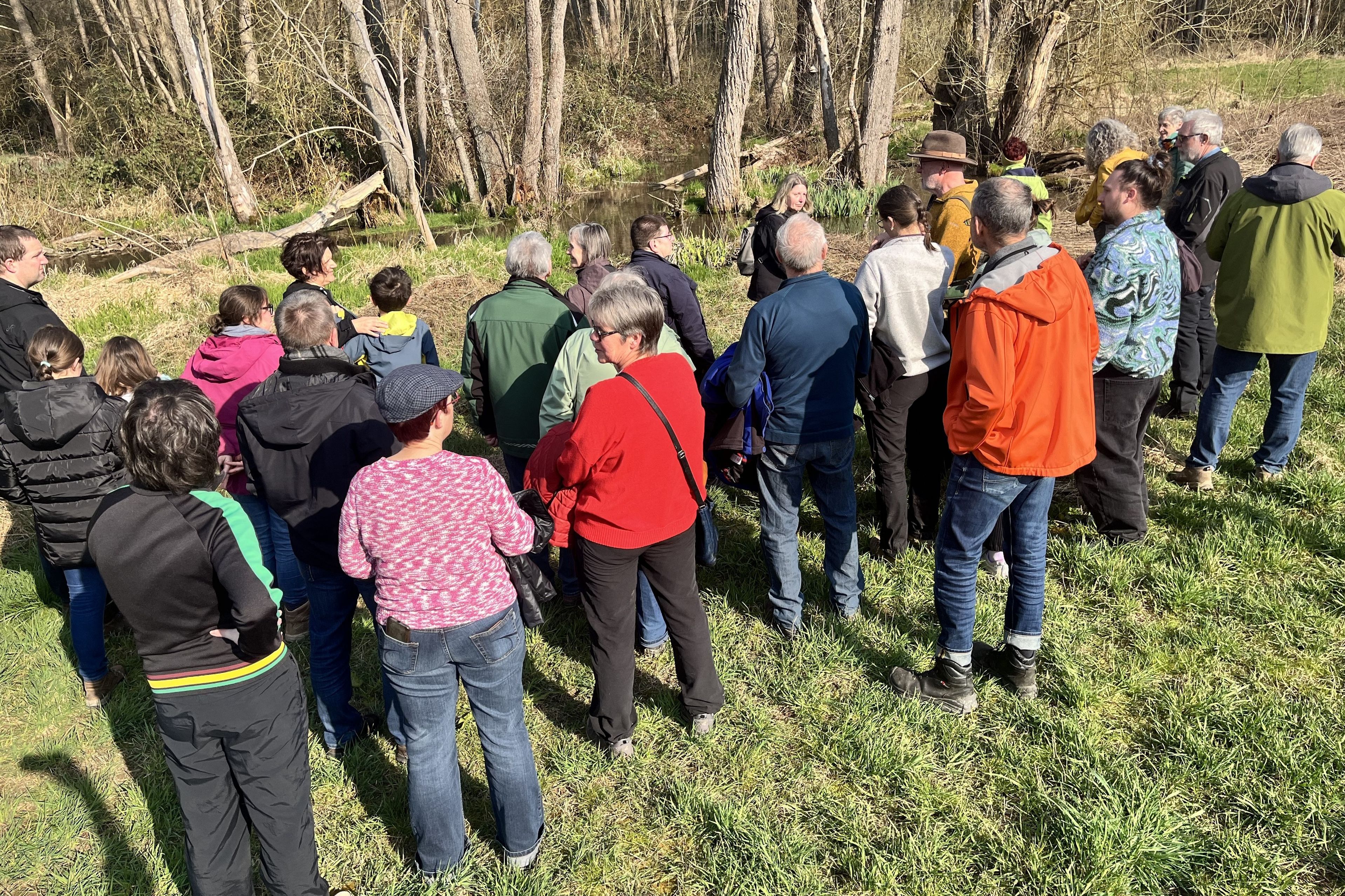 Biberexkursion am Erlenbach, Foto Michael Kroschewski