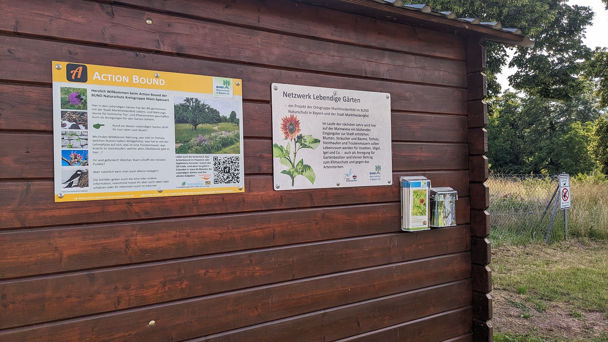 Infoboxen Gärten am Minigolfhäuschen in Marktheidenfeld; Foto Conni Schlosser